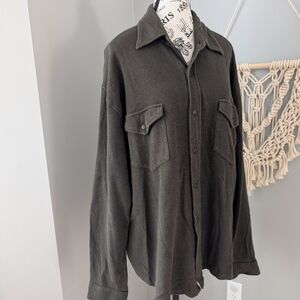 Club Monaco Olive Green Knit Top